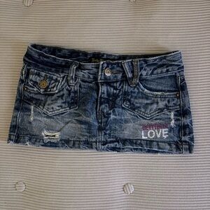 Betty Blue Love denim mini skirt
